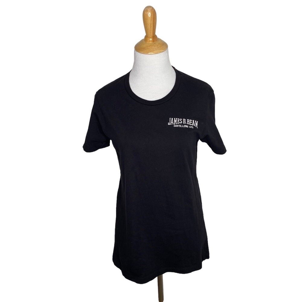James B. Beam Distilling Co Black T shirt Tee Ladies Fit Size Large. Next Level